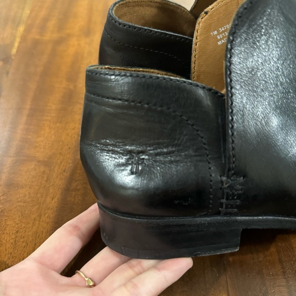 Frye Elyssa Leather Ankle Cognac Slip On Shooties Ankle Booties Size 7 - Picture 4 of 7